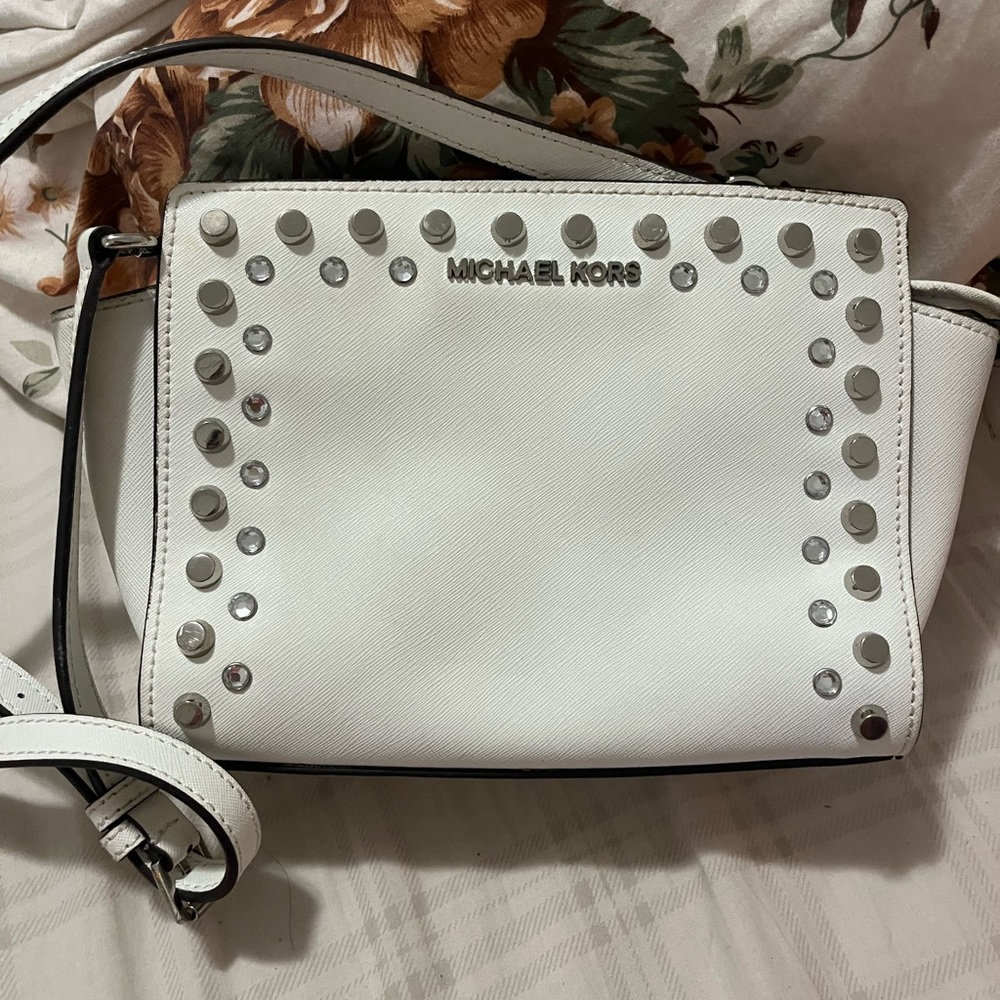 Michael kors studded selma crossbody bag